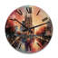 Horloge murale en bois massif Ollyver-1063199773