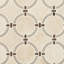 Carreau de mosaïque mural rond en pierre naturelle 14 po x 14 po Raine-87327052