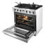 Four à gaz, largeur de 36 pouces, 6 brûleurs scellés, cuisinière et four autoportants en acier inoxydable, 6,0 pieds cubes Pi., Convection