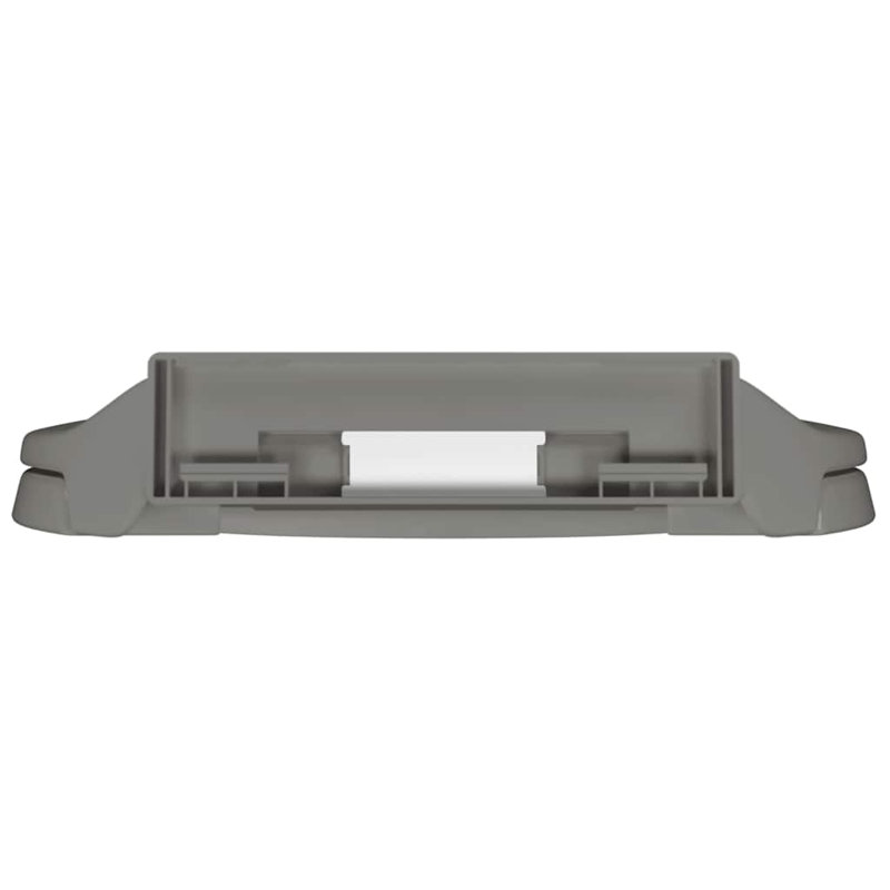 vidaXL Soft-Close Toilet Seat Grey Oval, Gray
