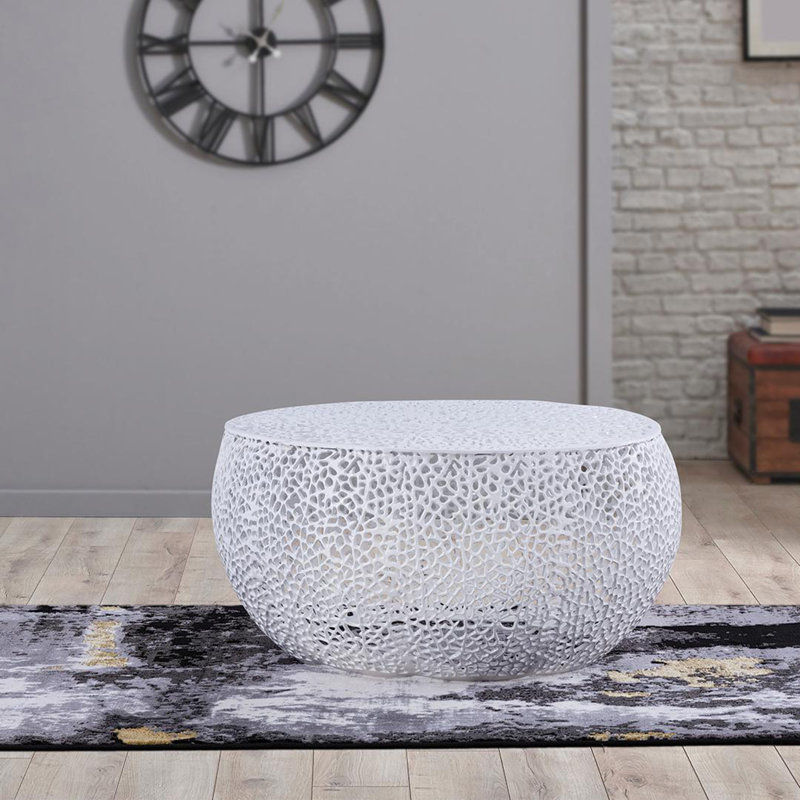 Table basse ronde, Blanc