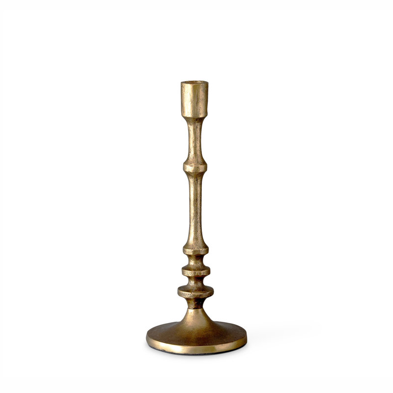 Southern Classic 100% Aluminum Tabletop Candlestick, 12.25" H x 4.5" W x 4.5" D
