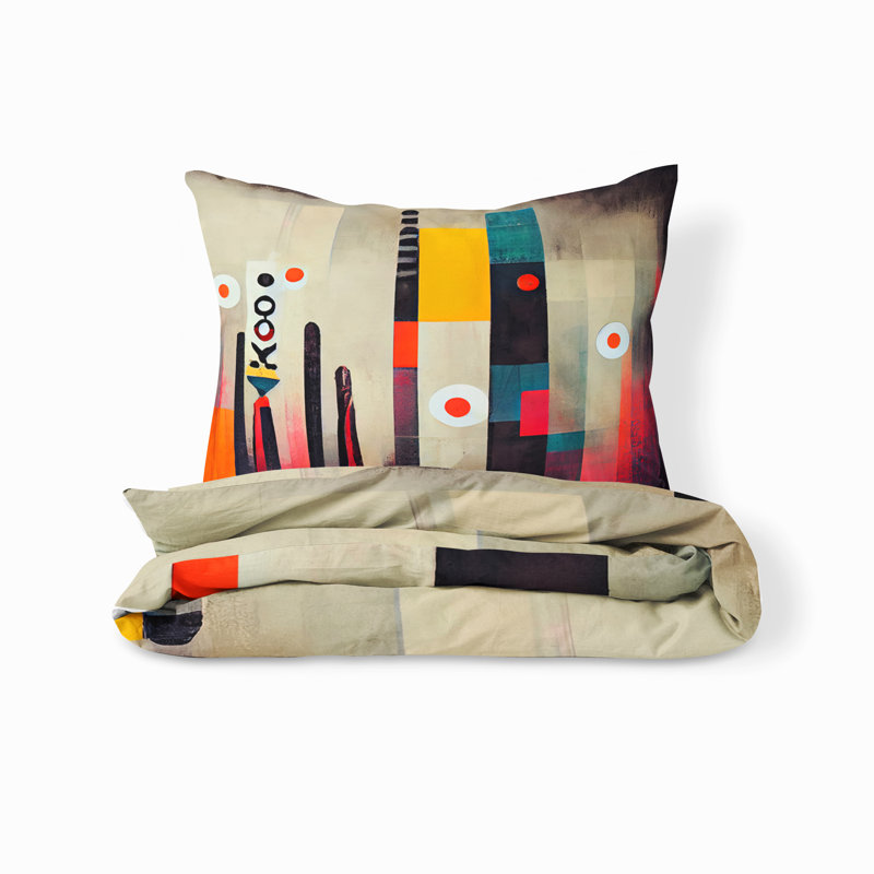 Abstract Duvet Cover, King Duvet Cover + 2 King Shams