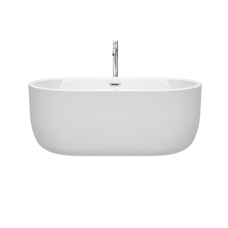 Juliette 60 " L x 31.25 " W Freestanding and Mounting / Installation Required Soaking Acrylic Bathtub with Faucet