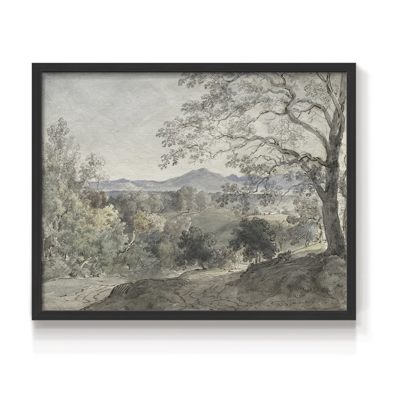 Paysages rétro-CCDCLXXII-impression encadrée - réaménageable, H 11 po x l 14 po, Noir