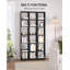 Bookcase, Tall Narrow Bookshelf, Wooden Bookcase with Open Storage Shelf, for Living Room, Home Office, Bedroom-373254591-378721576