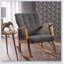 Chaise berçante en tissu avec base solide, confortable, durable et magnifique