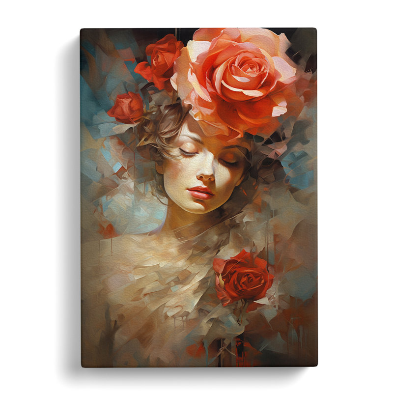 Rose Modern - No Frame Print, 76cm H x 50cm W x 3cm D