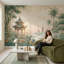 Papier peint amovible paysage asiatique Pavillon de la Pagode-1302430004-1302430005