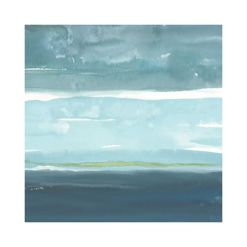Teal Horizon II by Rob Delamater - Wrapped Canvas Gallery-Wrapped Canvas Giclée, 45.72 cm H x 45.72 cm W