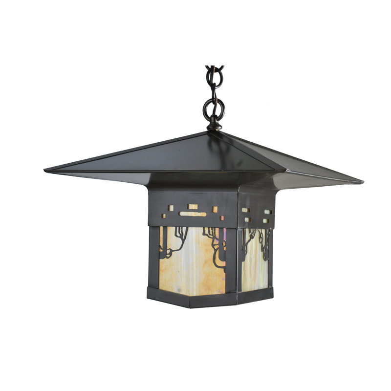 Luminaire suspendu rectangulaire 1 lumières lanterne