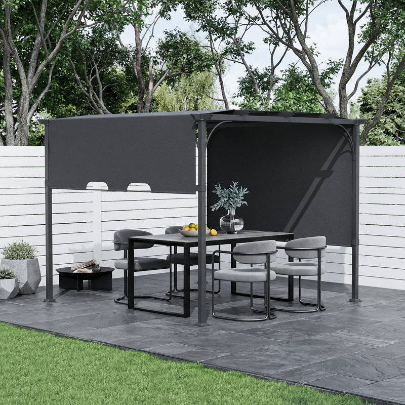 Outdoor Pergola with Adjustable Canopy