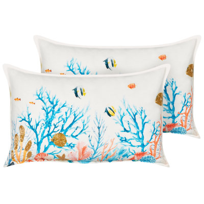Catanzaro Animal Print White Rectangular Cushion