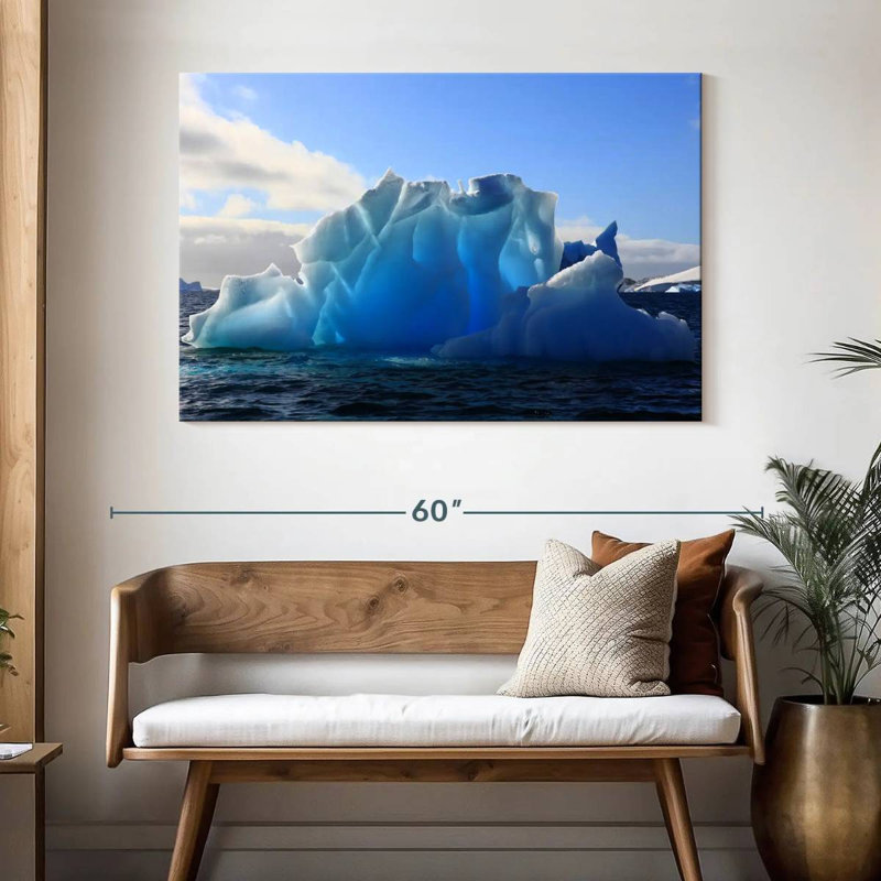 Glacier Alvord artistique en Antarctique, H 32 po x l 48 po