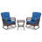 3 Pcs Patio Rocker Set Outdoor Wicker Rocking Chairs With Double-layer Coffee Table-1952425336