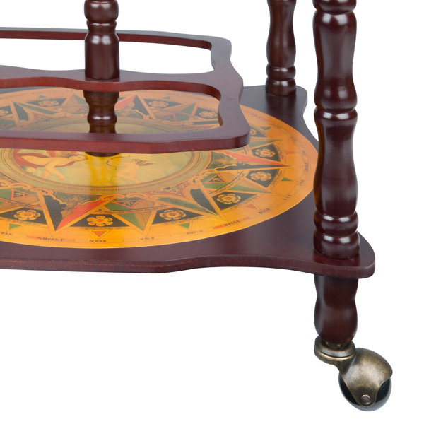 Canora Grey Sepia Tone Globe Bar Cart – 16Th Century Replica Nautical ...