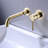 Wall Mount Single Handle Bathroom Faucet Brushed