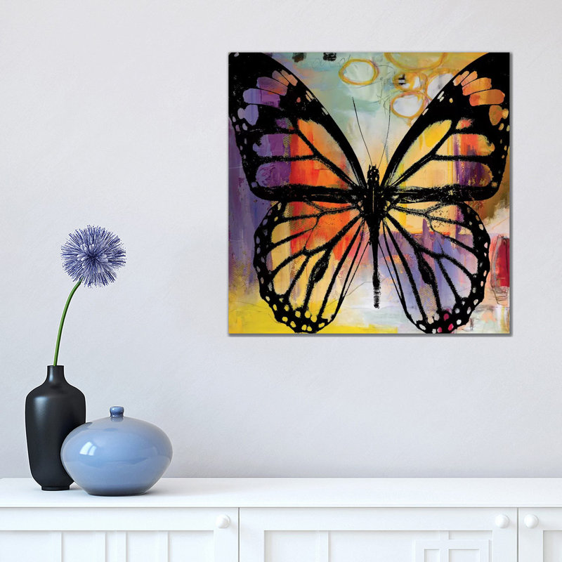 Butterfly III 1 Piece Wrapped Canvas Painting, 45.72 cm H x 45.72 cm W x 1.91 cm D