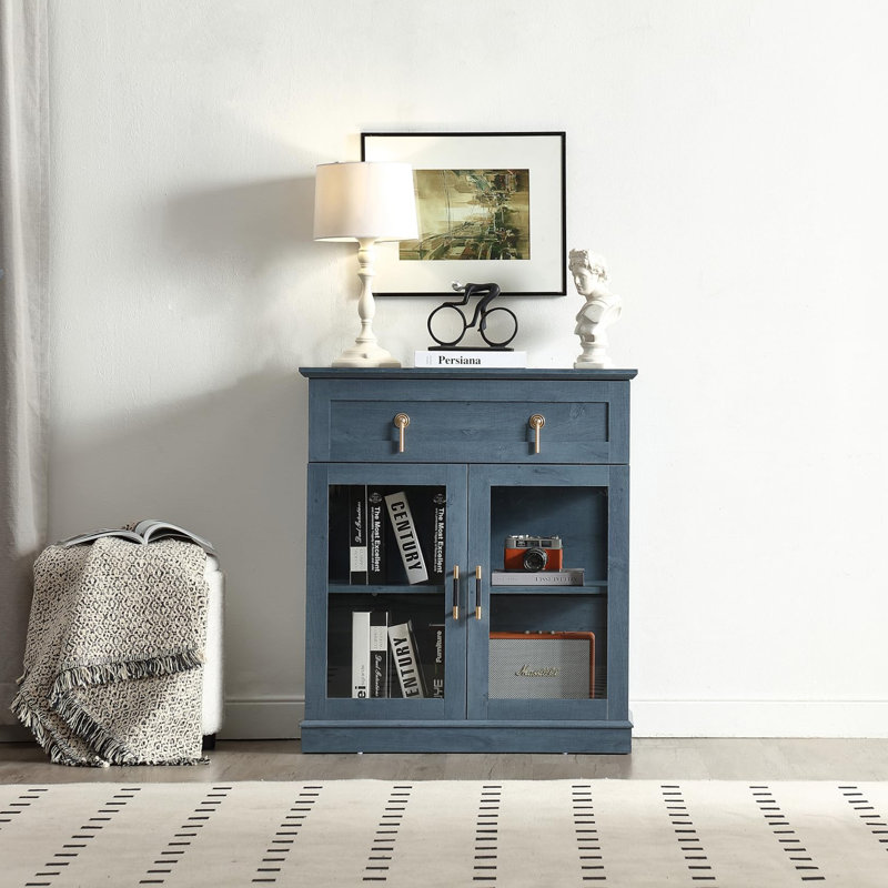 Small Accent 31.5''Buffet Cabinet, Decent Blue