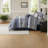 Luxurious 7-piece Jacquard Bedding Set, Navy Polyester, Transitional Style For King Beds