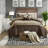 Rustic Faux Suede Bedding Sets, Hypoallergenic Polyester, Lodge Style, Brown King