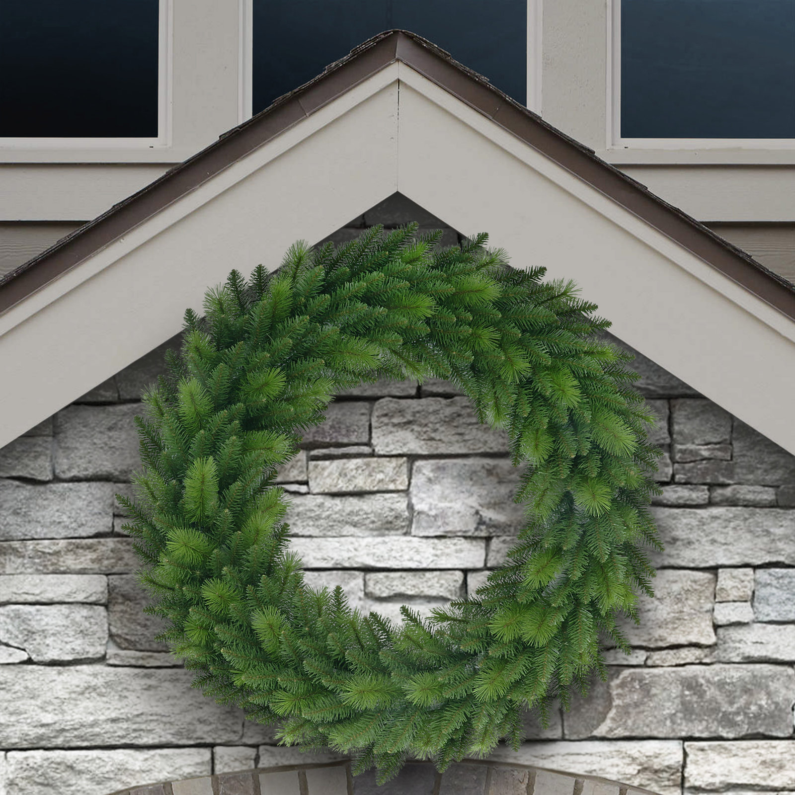 Angelus 48" Pre-Lit Pine Christmas Wreath