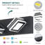 Luminaires de meuble-lavabo noir mat 3 lumières de salle de bain modernes à DEL en acrylique noir-659625149-659625150-659625126