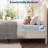 Upholstered Bed Frame with Headboard, Platform Bed with Under-Bed Storage & Wood Slats, No Box Spring Needed, Noise-Free-721904158-721904154