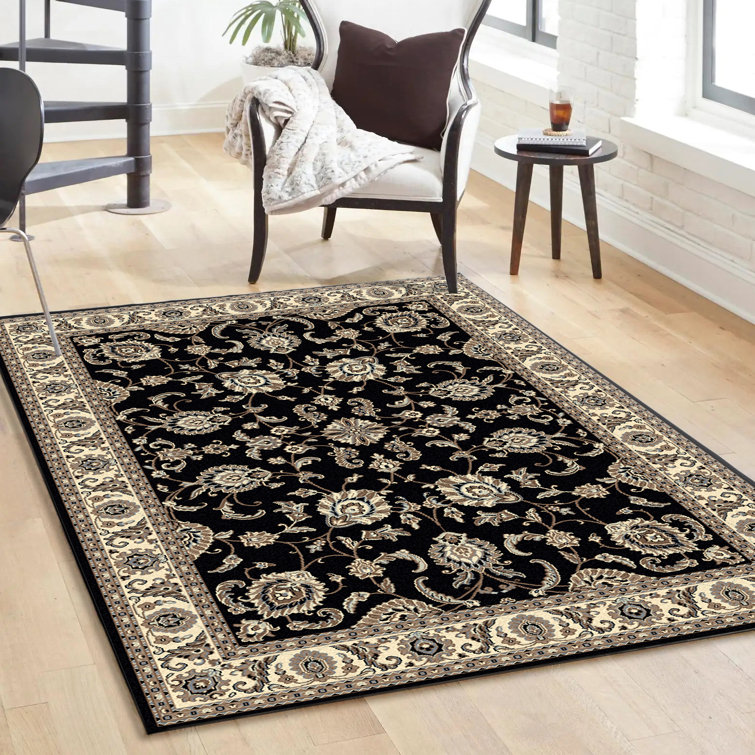 Weiser 1426 Traditional Oriental Black Area Rug