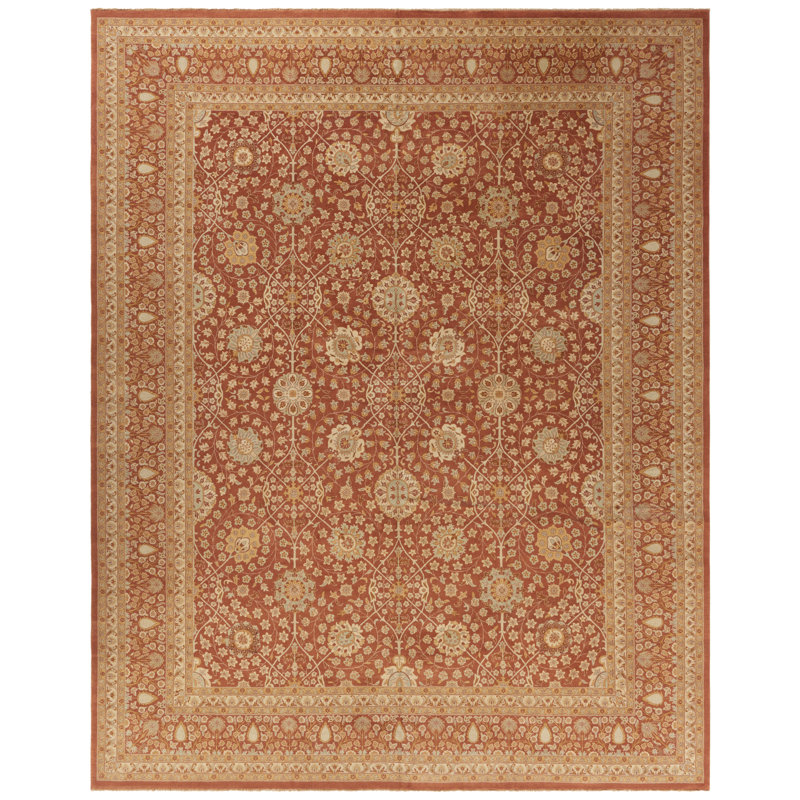 Tapis oriental en laine noué à la main Hj1315, Rectangle 12 pi 0 po x 15 pi 0 po