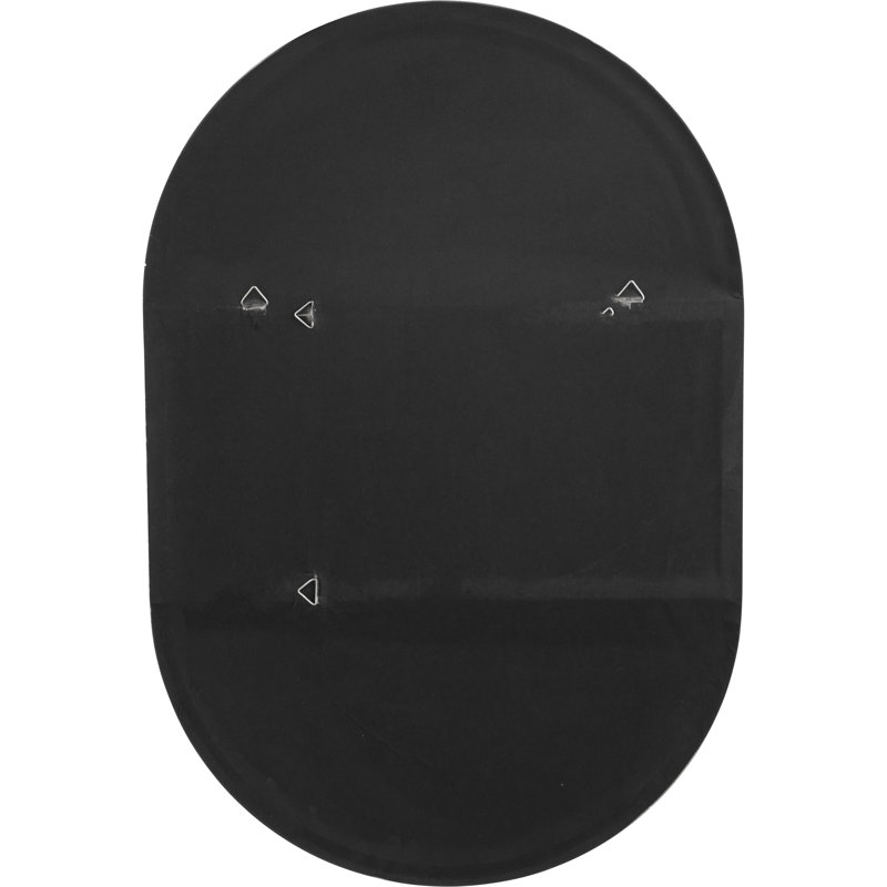 Stainless Steel Oval Wall Mirror, Brushed Silver