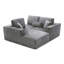 Canapé modulaire de 105 po, canapé modulaire Cloud avec assise profonde, canapé modulaire moderne en L avec méridienne, canapé rembourré pour salon, sans assemblage, (gris) 