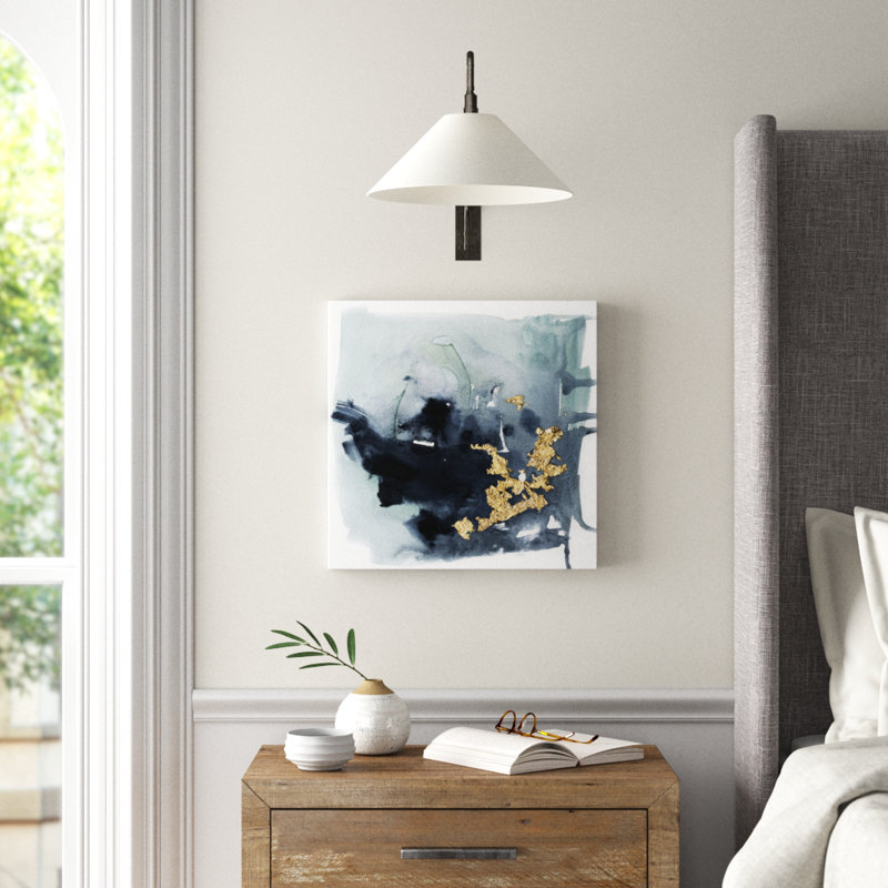 Cerulean & Gold I 1 Piece Wall Art, 76cm H x 76cm W, Wrapped Canvas