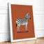 Zebra in Profile Modern - Framed Print-580995701-580995698