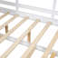 Lit simple en bois avec lit gigogne et tablettes de rangement, conception de maison de jeu fantaisiste pour enfants, blanc-161018063-161018062