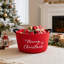 Panier de rangement cadeau de Noël avec emballage, panier de rangement tissé portable pour Noël