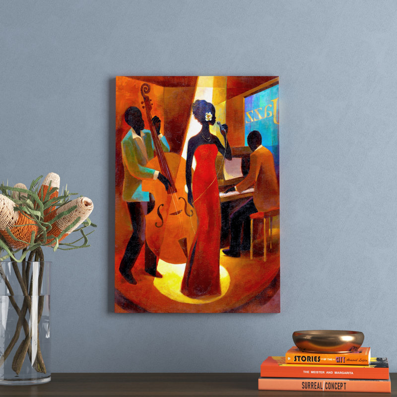 In A Sentimental Mood by Keith Mallett - Floater Frame Painting on Canvas, 66.04 cm H x 45.72 cm W x 1.91 cm D, No Frame
