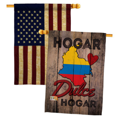 Drapeau de maison en polyester à 2 côtés 40 x 28 po