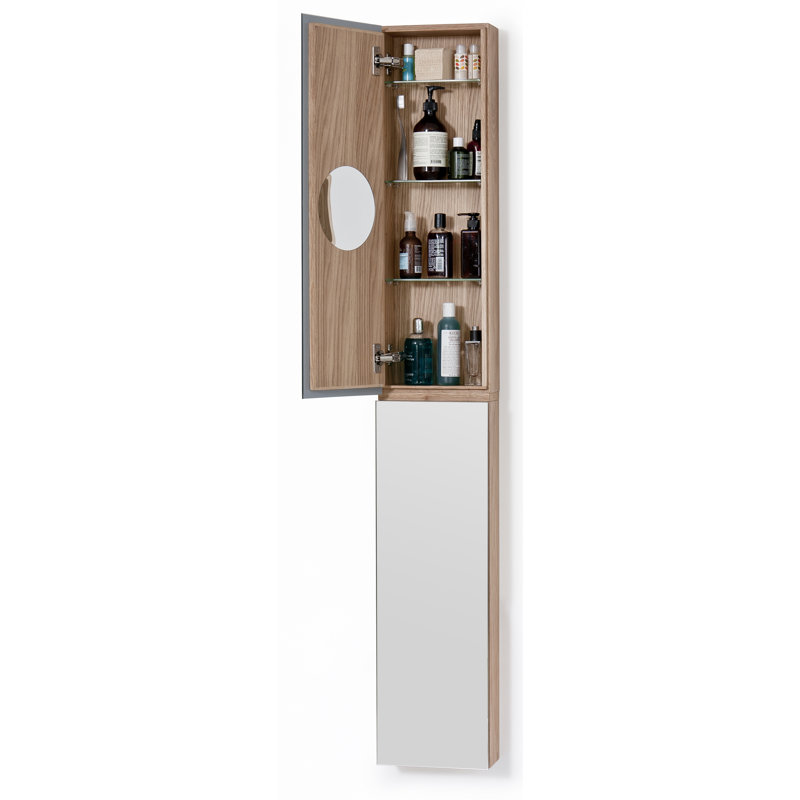 Mendocino Solid Wood Bathroom Cabinet, Natural Oak