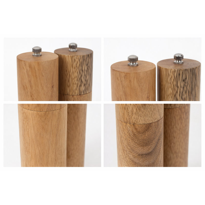 Timber Grind Salt & Pepper Mills, Light Brown