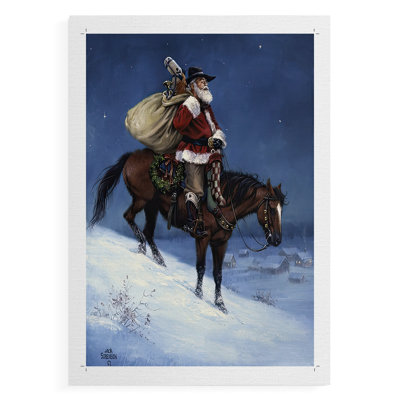A Cowboy Christmas -Canvas Print Only - NOT FRAMED