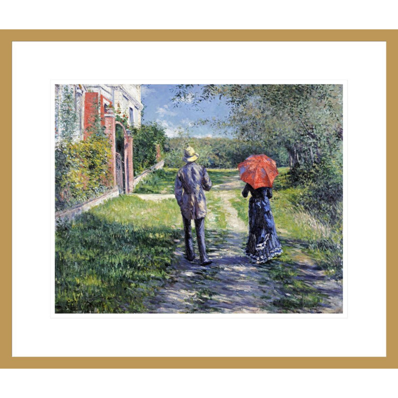 «The Path Uphill» par Gustave Caillebotte - Estampe numérique encadrée, H 17,75 po x l 20,84 po