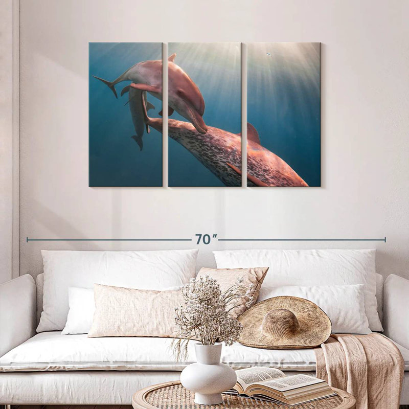 Brampt Amazon River Dolphins, 28" H x 45" W