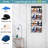 Clear Over The Door Hat Racks For Baseball Caps, Hold 48 Caps Hat Storage Organizer For Closet Wall, Deep Pockets Hanging Hat Holder Shelves With 3 Hooks, Black