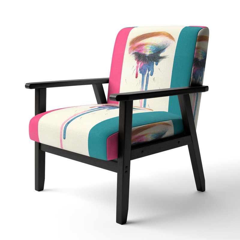 Fauteuil Jerimy, Mélange de polyester rose / vert