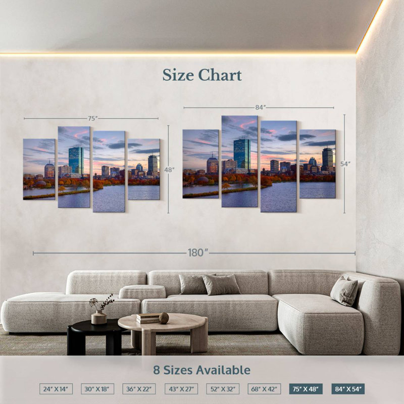 Sireci Boston Back Bay, 48" H x 75" W