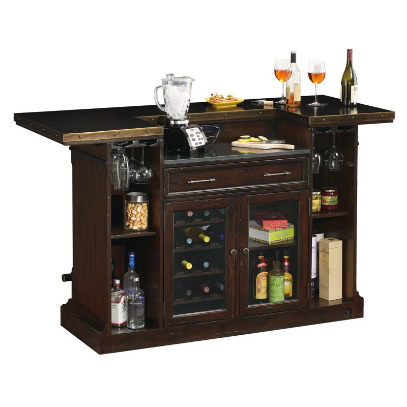 Gehring 70'' Solid Wood Wine Bar