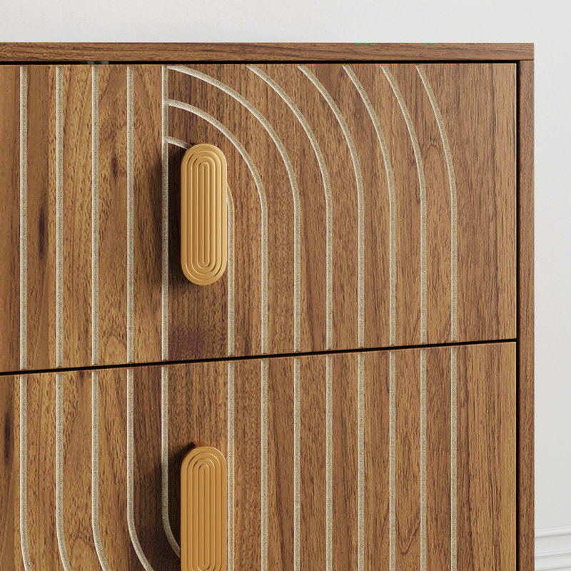 Farmhouse 2-Drawer Nightstands with Solid Wood Legs