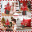 Décoration de Noël pour arbre de Noël avec mini décorations de sapin de table artificielles avec ornements des fêtes, pomme de pin et baies pour la maison