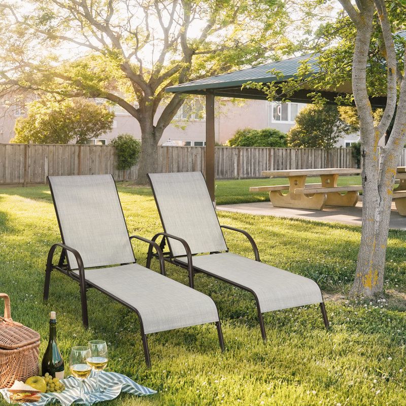 192cm Long Single Chaise, White